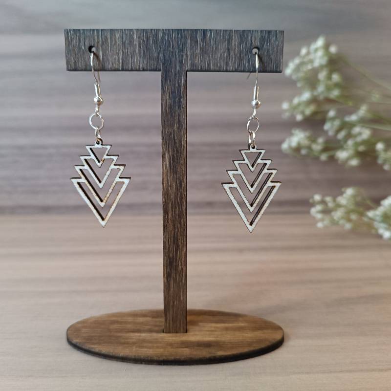 Ohrringe Aus Holz | Hänger 925 Sterling Silber Handgemachter Schmuck Geometrisch 3 Ohrringe Aus Holz | Hänger 925 Sterling Silber Handgemachter Schmuck Geometrisch 3 von HoizHittn