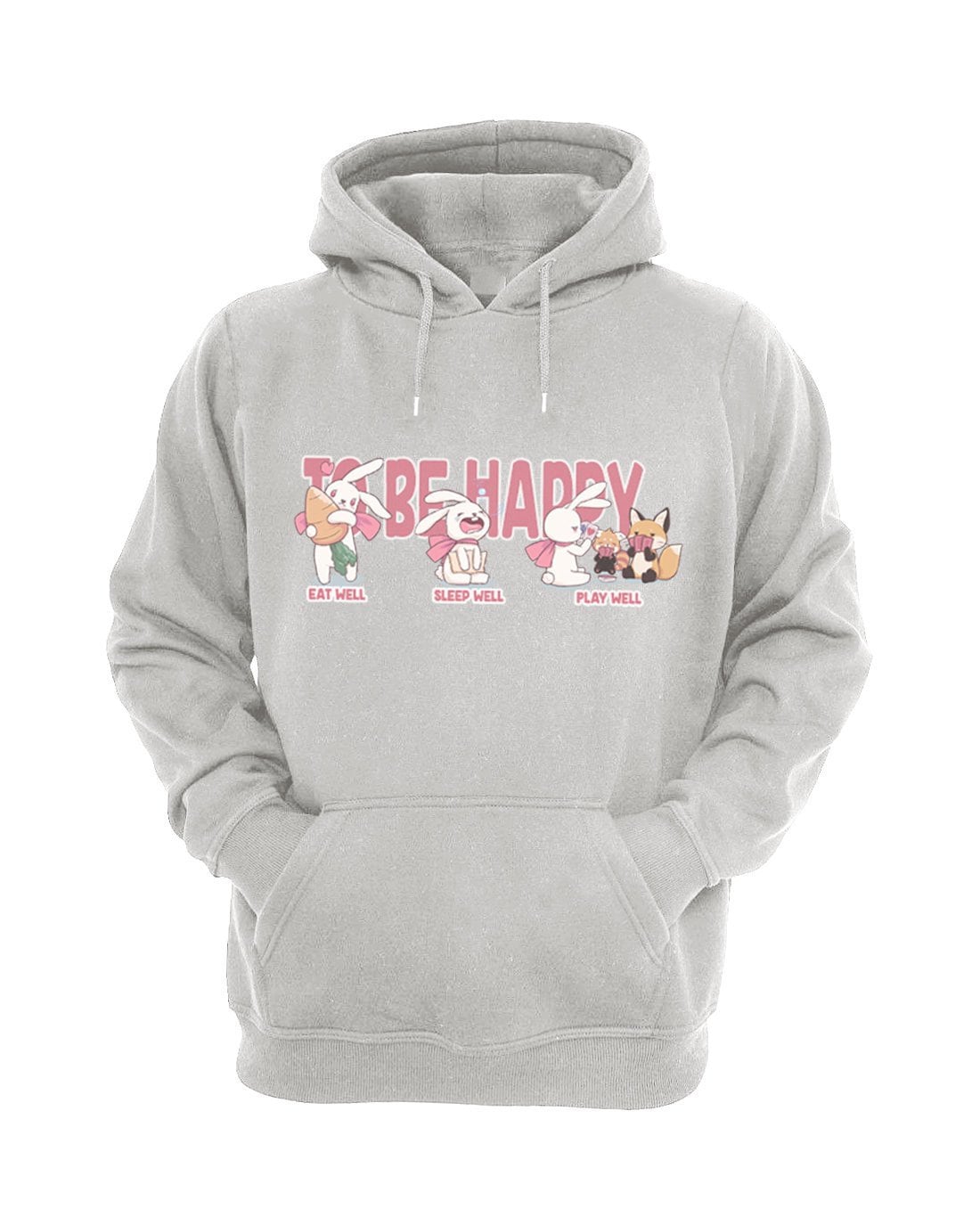 Süße Charakter Unisex Hoodie Sweatshirt | Halbschlanke Passform Happy Reppi von HojinART