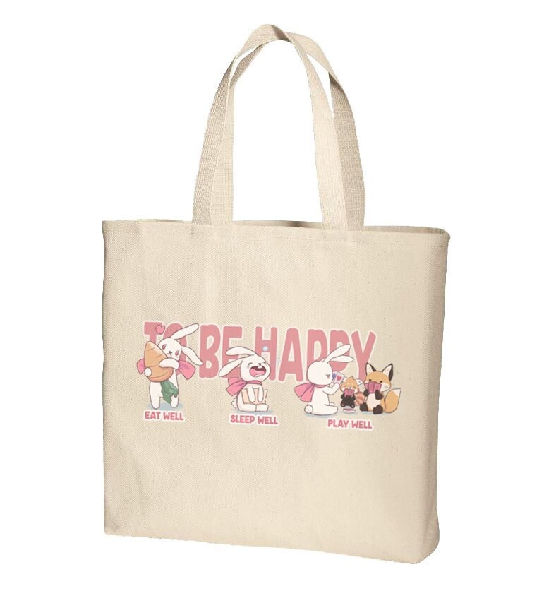 Süße Tier Charakter Schwere Baumwolle, Jeans Tasche Reppi Süße Tier Charakter Schwere Baumwolle, Jeans Tasche Reppi von HojinART