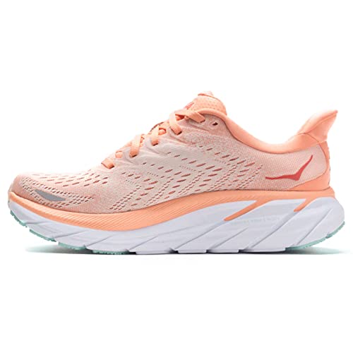 Hoka One One Damen Clifton 8 Textile Cantaloupe Silver Peony Trainer 42 2/3 EU von Hoka One One