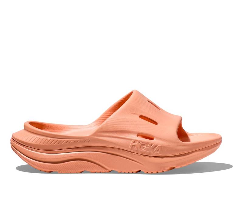 Hoka One One U ORA RECOVERY SLIDE 3 PAPAYA / PAPAYA Sandale von Hoka One One
