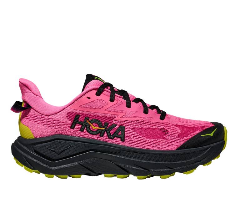 Hoka One One W Challenger 8 - Damen Trailrunningschuh - Neon Rose/Black Laufschuh von Hoka One One
