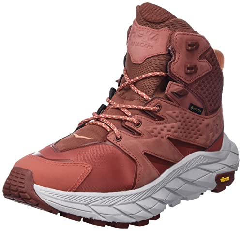 HOKA ONE ONE Damen Anacapa Mid GTX Trekking Shoes, HOT Sauce/Cherry Mahogany, 39 1/3 EU von HOKA ONE ONE