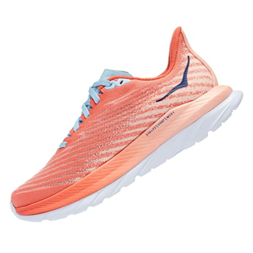 HOKA ONE ONE Damen Mach 5 Running Shoes, Camellia/Peach Parfait, 42 2/3 EU von HOKA ONE ONE