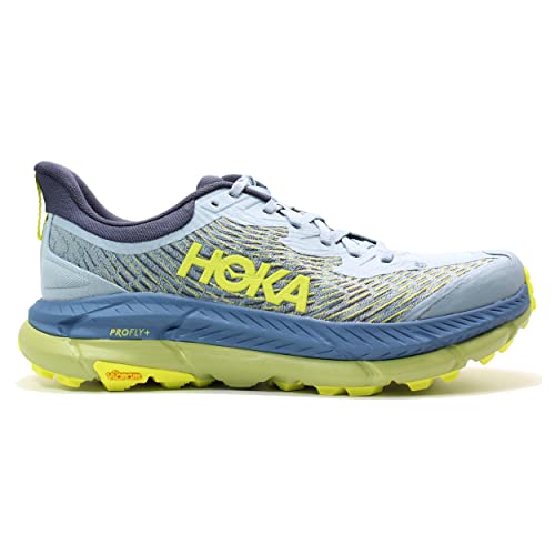 HOKA ONE ONE Herren M Mafate Speed 4 Sneaker, Stone Blue/Dark Citron, 48 EU von HOKA ONE ONE