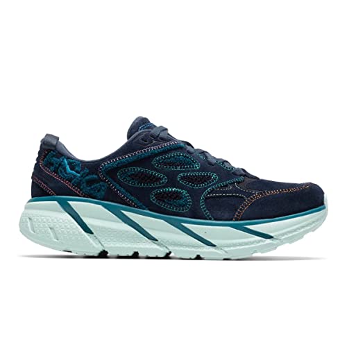 HOKA ONE ONE Unisex Clifton L Embroidery Wanderschuh, Outer Space Blue Coral, 37 1/3 EU von HOKA ONE ONE