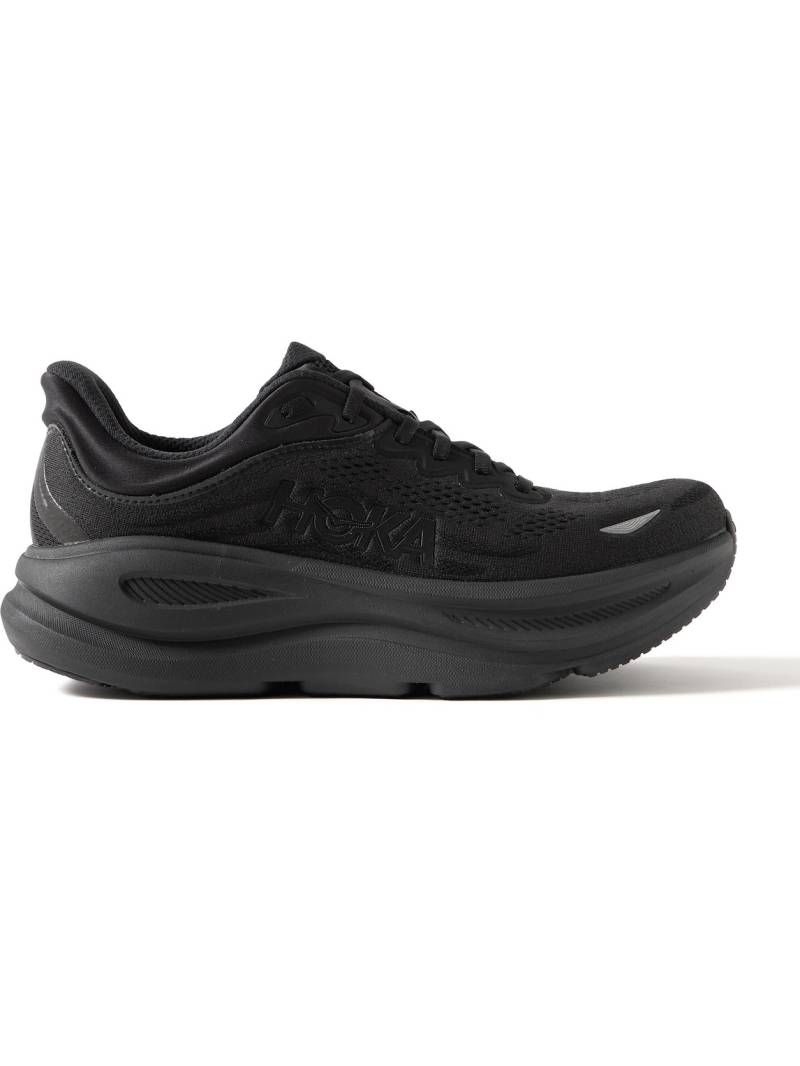 Hoka - Bondi 9 Rubber-Trimmed Mesh Running Sneakers - Men - Black - US 7.5 von Hoka