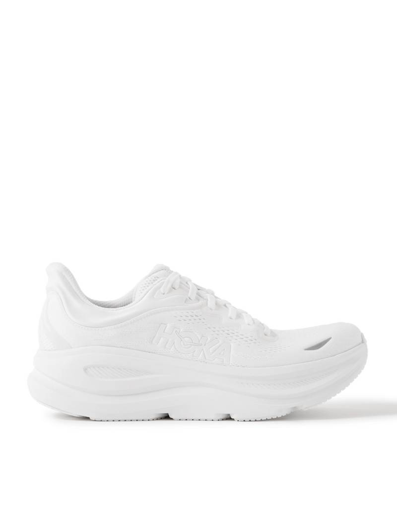 Hoka - Bondi 9 Rubber-Trimmed Mesh Running Sneakers - Men - White - US 10 von Hoka