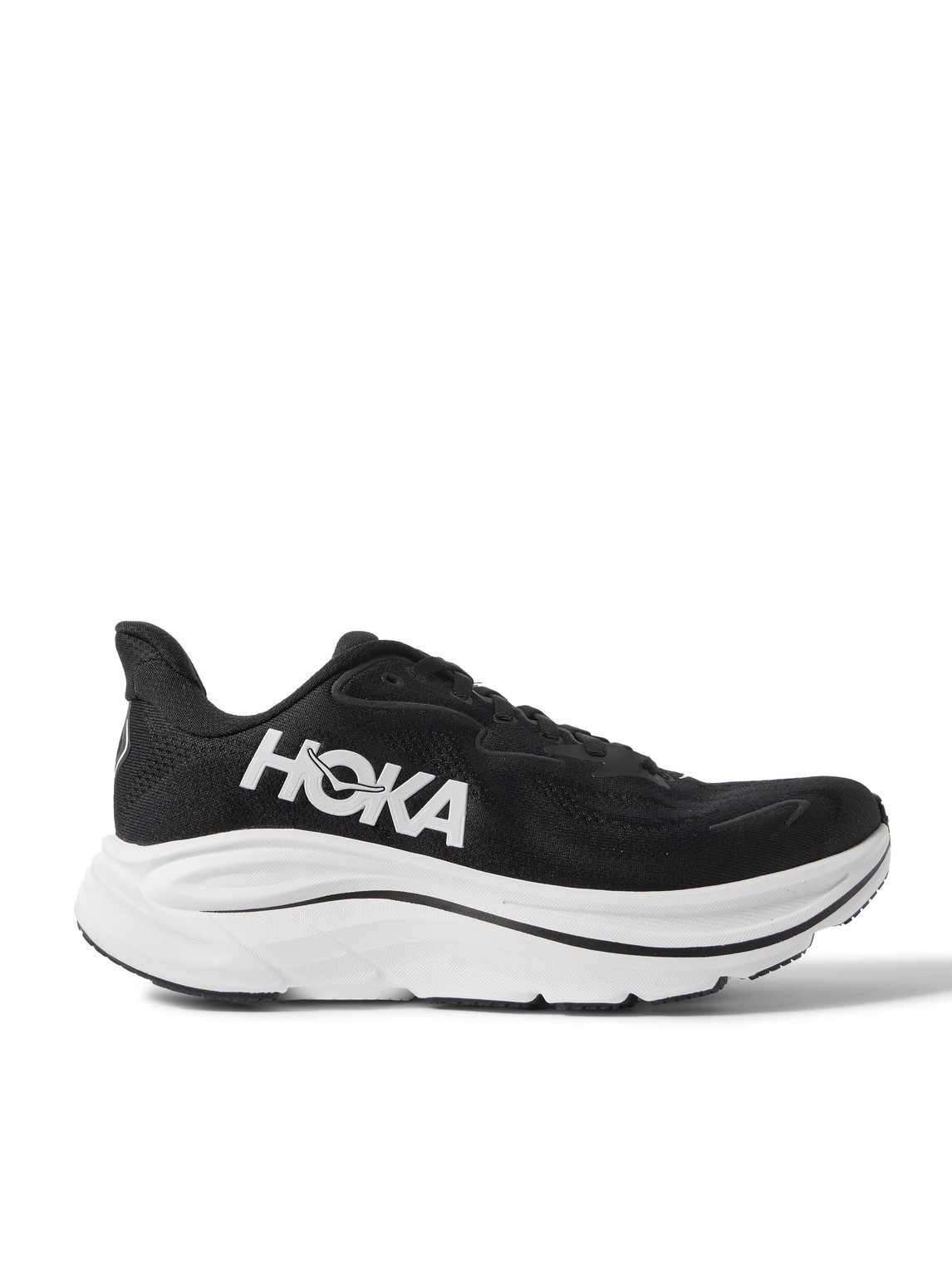 Hoka - Clifton 10 Rubber-Trimmed Jacquard Running Sneakers - Men - Black - US 12 von Hoka