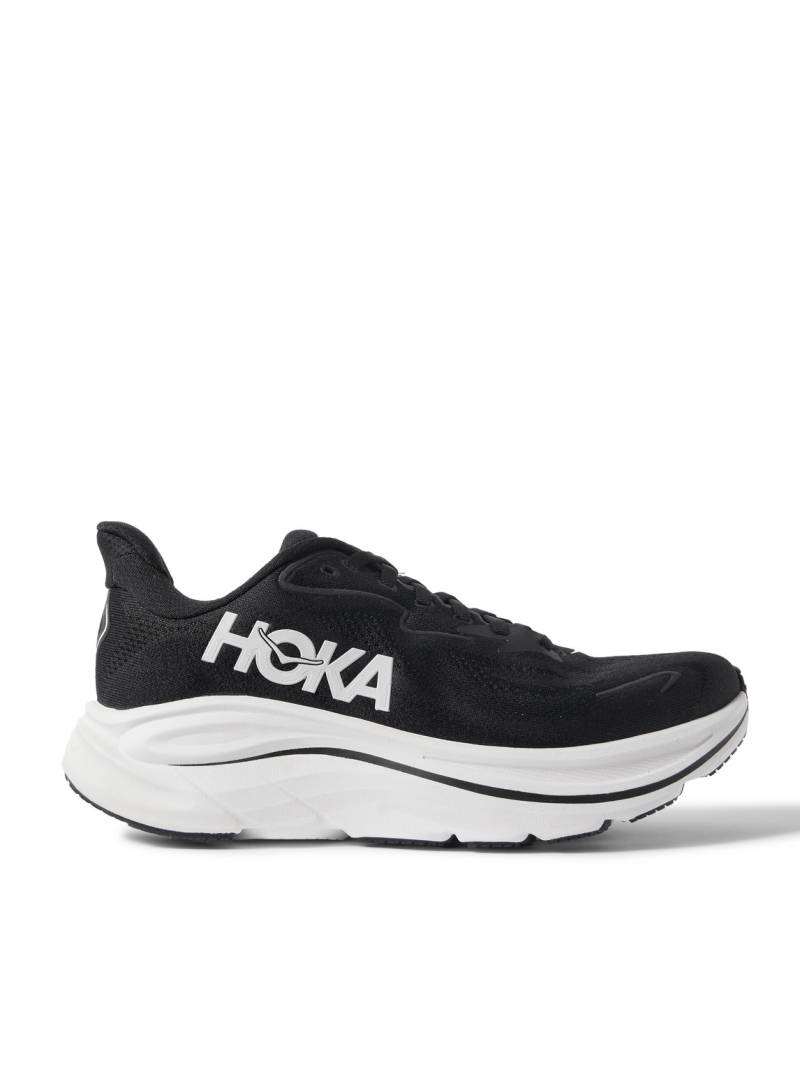 Hoka - Clifton 10 Rubber-Trimmed Jacquard Running Sneakers - Men - Black - US 12 von Hoka