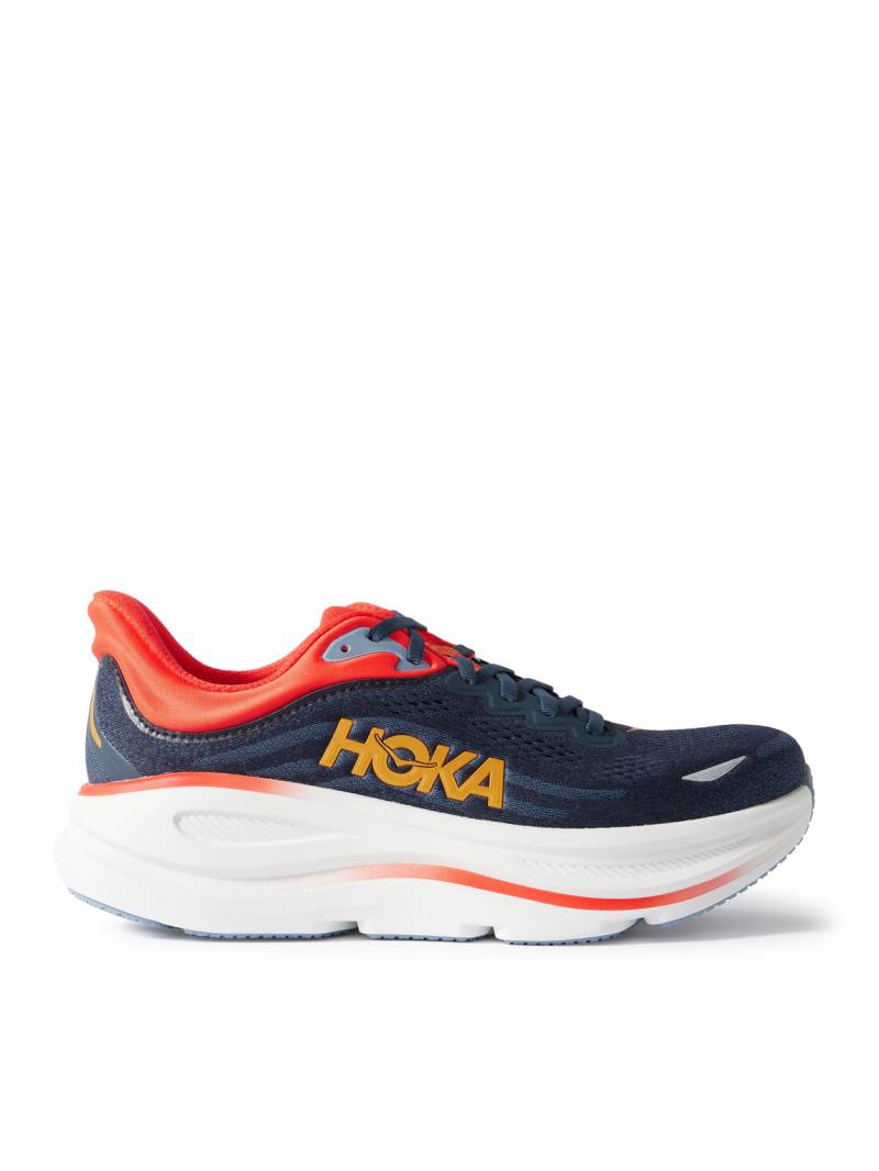 Hoka - Clifton 10 Rubber-Trimmed Jacquard Running Sneakers - Men - Blue - US 7 von Hoka