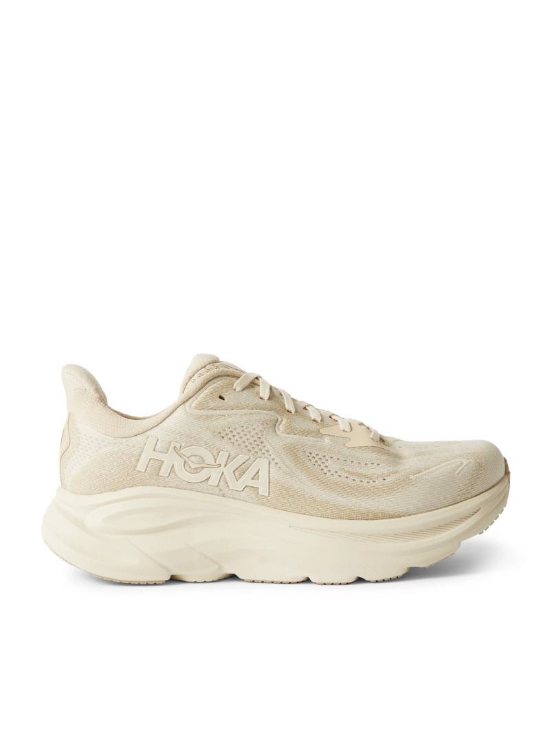 Hoka - Clifton 10 Rubber-Trimmed Jacquard Running Sneakers - Men - Neutrals - US 7 von Hoka