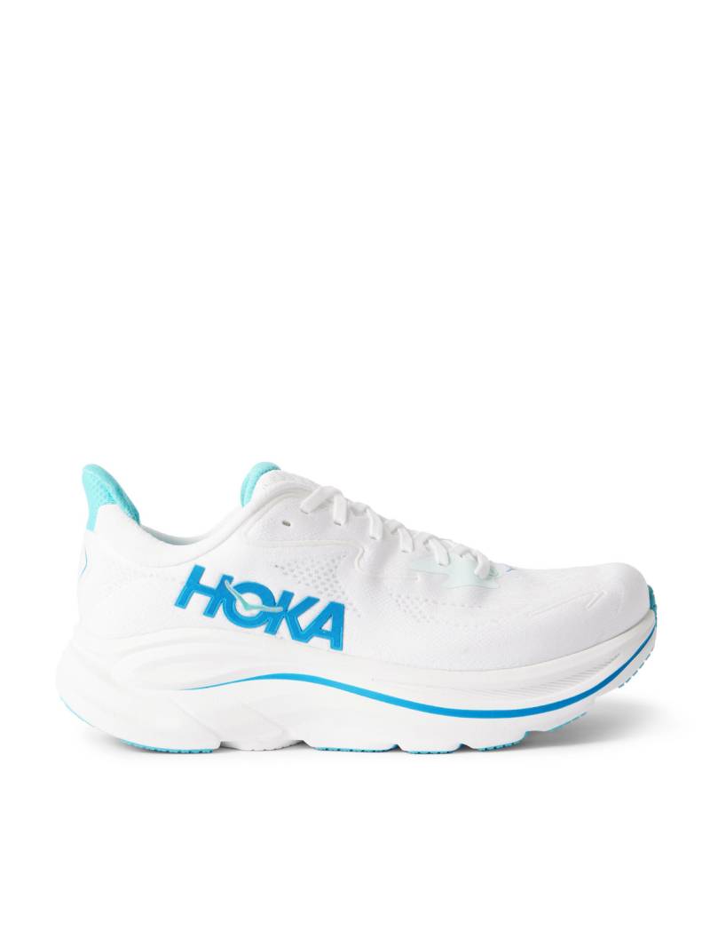 Hoka - Clifton 10 Rubber-Trimmed Jacquard Running Sneakers - Men - White - US 10.5 von Hoka