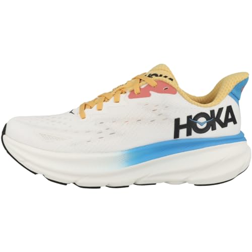 Hoka Clifton 9 Laufschuhe Donna Weiß Blau von Hoka