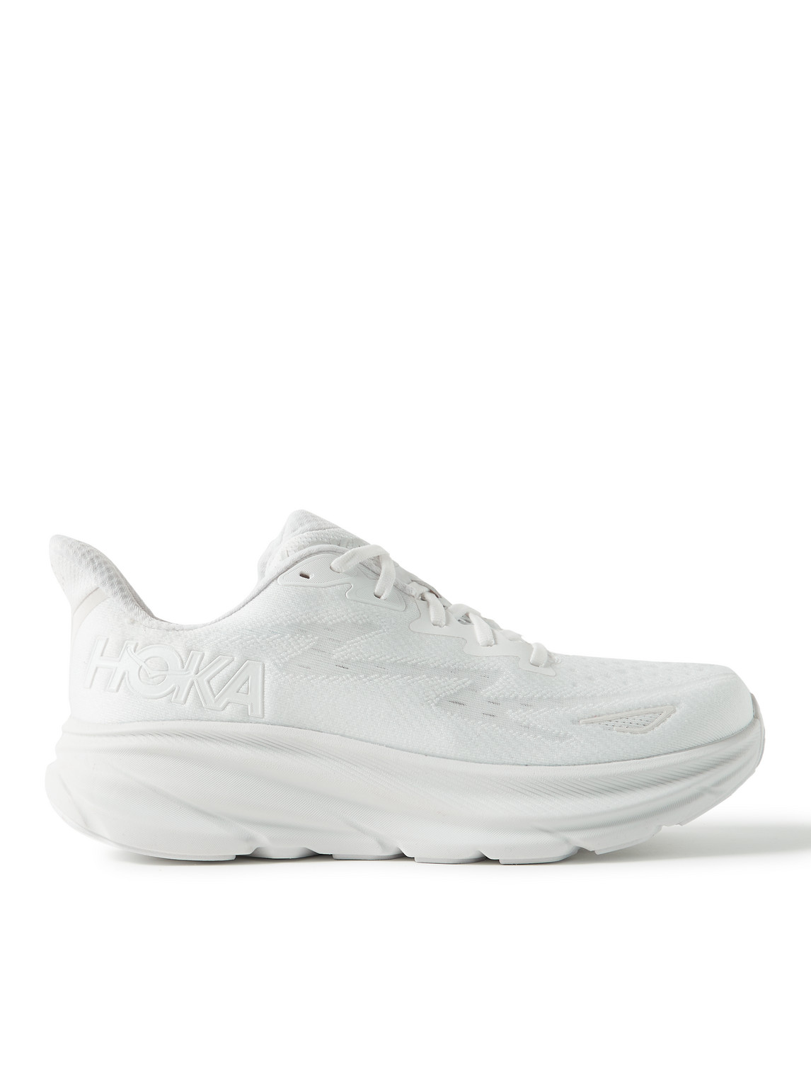 Hoka - Clifton 9 Rubber-Trimmed Mesh Running Sneakers - Men - White - US 8 Hoka - Clifton 9 Rubber-Trimmed Mesh Running Sneakers - Men - White - US 8 von Hoka