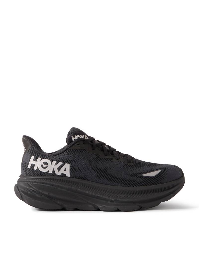 Hoka - Clifton 9 Rubber-Trimmed Recycled-GORE-TEX Invisible Fit Sneakers - Men - Black - US 8.5 von Hoka