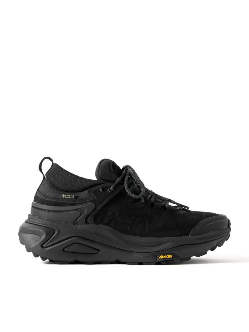 Hoka - Kaha 3 GTX Rubber-Trimmed Nubuck Sneakers - Men - Black - US 7 von Hoka