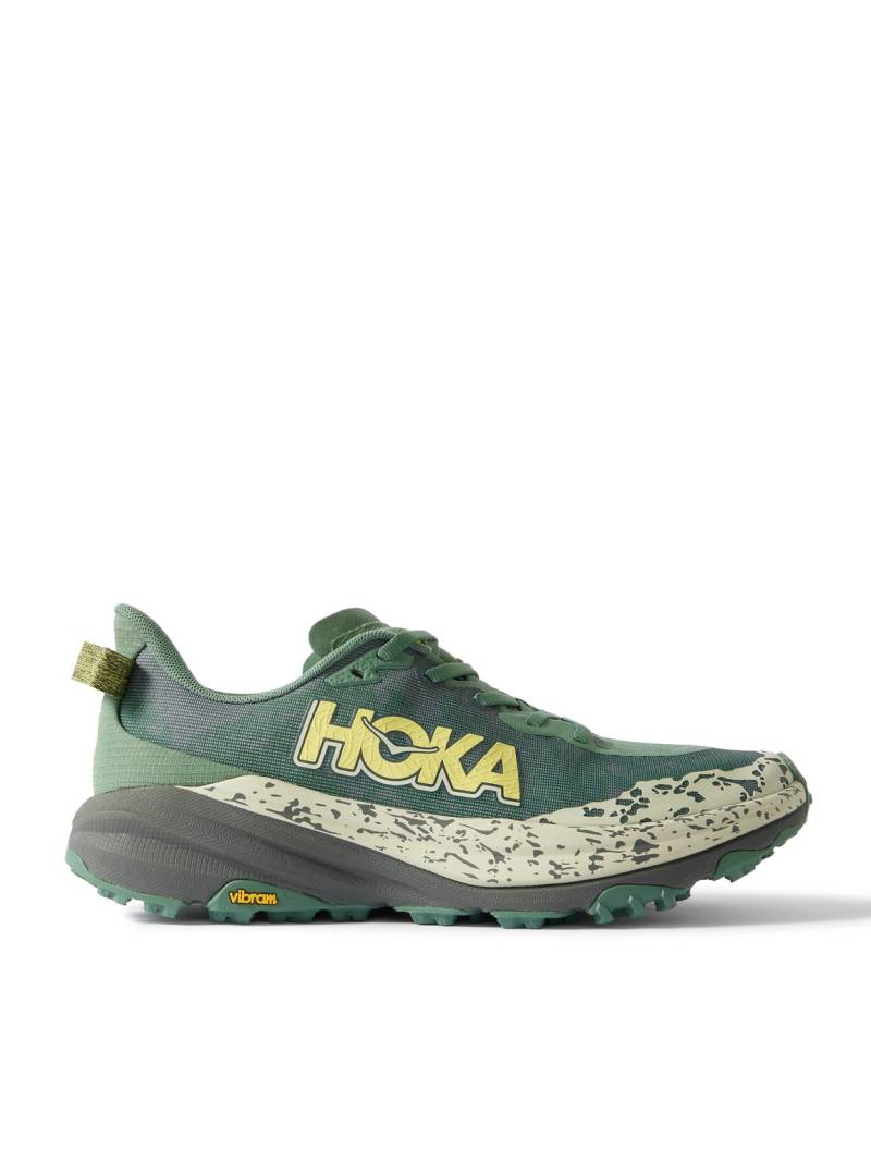 Hoka - Speedgoat 6 Rubber and Ripstop-Trimmed Mesh Running Sneakers - Men - Green - US 9.5 von Hoka
