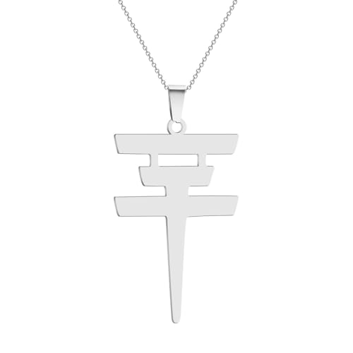 Anhänger Halskette für Frauen Mädchen Edelstahl Bill Kaulitz Zeichen Symbol Charme Halskette weiblicher Schmuck von Hokech