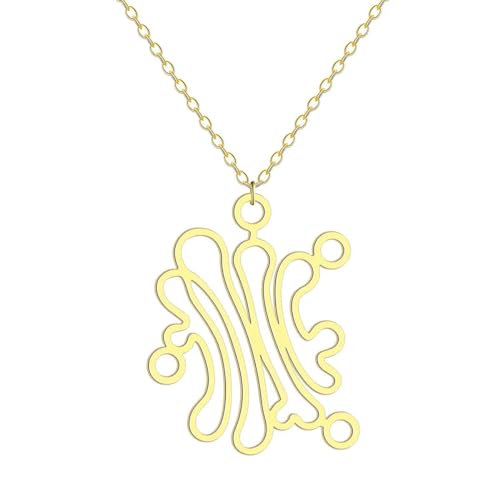 Anhänger Halskette für Frauen Mädchen Edelstahl zarte Biologie Charm Halskette Organelle Biologie Schmuck Geschenk von Hokech