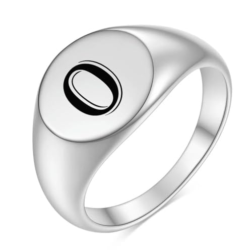 Breite Schnitzerei A-Z Initialen Gesicht Ring Geschenk Englischer Brief Ringe Trend Männer Und Frauen Schmuck Party Hochzeit Heiß von Hokech