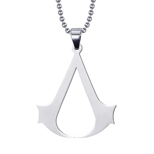 Edelstahl Assassine Syndikat Creed Anhänger Spiel Film Anime Cosplay Halskette Männer Schmuck Kinder Geschenk von Hokech