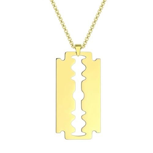 Edelstahl Rasierklingen Anhänger Halskette Geburtstag Jubiläum Accessoires für Männer und Frauen Edelstahl Rasierklingen Anhänger Halskette Geburtstag Jubiläum Accessoires für Männer und Frauen von Hokech