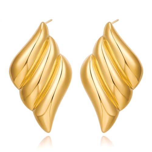 Einzigartige klassische geometrische Ohrstecker für Frauen Mode Statement Vintage Gold Farbe Piercing Ohrringe Accessoires von Hokech