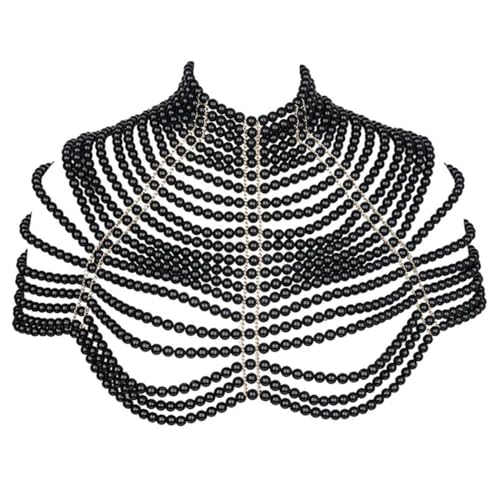 Frauen Perlen Körper Ketten BH Mode Verstellbare Größe Schulter Halsketten Sexy Tops Kette Brautkleid Perlen Schal Körperschmuck von Hokech