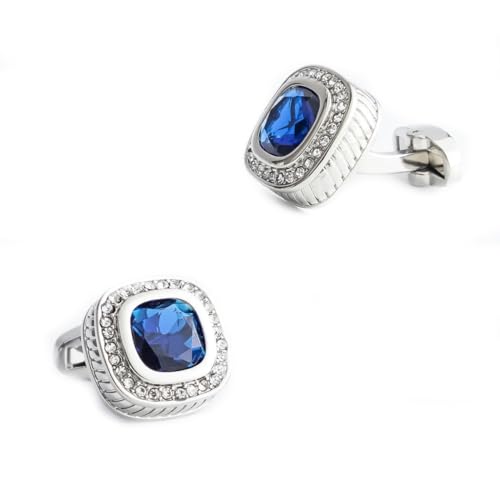 Galvanisierte Manschettenknöpfe aus blauem und schwarzem Diamant für Manschettenknöpfe für Herrenhemden von Hokech