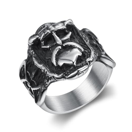 Herren Edelstahl Norse Odin Wikinger Ring Ehering Amulett Größe 8-13 von Hokech