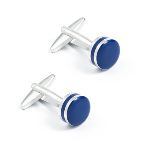 Hochwertige blaue Tropf-Emaille-Kupfer-Metall-Manschettenknöpfe für französische Manschettenknöpfe für Herren-Business-Manschettenknöpfe von Hokech