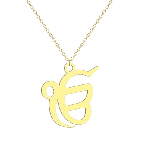 Hohle Ik Onkar Symbol Anhänger Halskette für Frauen Mädchen Edelstahl Charm Halskette Schmuck Geschenk von Hokech