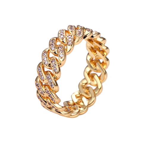 Hokech Einfache Mode Frauen Kristall Gold Finger Ring Weibliche Party Offener Ring Accessoires Exquisiter Schmuck Geschenke von Hokech