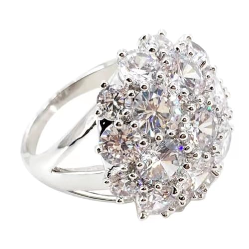 Hokech Luxus Retro Ringe für Frauen Mode Klassische weibliche Kristall Ring Schmuck Charmante Damen Tanzen Party Schmuck Mädchen Geschenk von Hokech