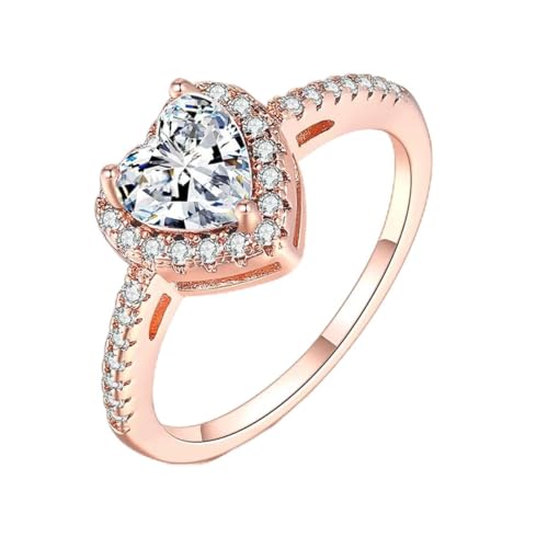 Hokech Luxus weibliche herz gemacht zirkon ring liebhaber versprechen ring statement romantischer schmuck hochzeitsschmuck ringe für frauen mädchen von Hokech
