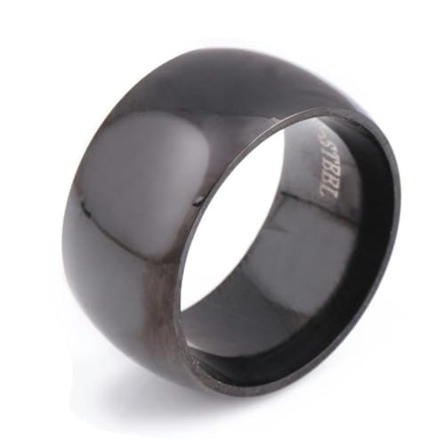 Hokech Mode Große Breite Ringe Edelstahl Mann Finger Silber Farbe Schwarz Gold Farbe Männer Ring Schmuck von Hokech