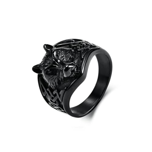 Hokech Mode Retro Persönlichkeit Wolf Kopf Ring Punk Edelstahl keltischer Knoten Tier Ring Männer und Frauen einzigartige Schmuckgeschenke Hokech Mode Retro Persönlichkeit Wolf Kopf Ring Punk Edelstahl keltischer Knoten Tier Ring Männer und Frauen einzigartige Schmuckgeschenke von Hokech