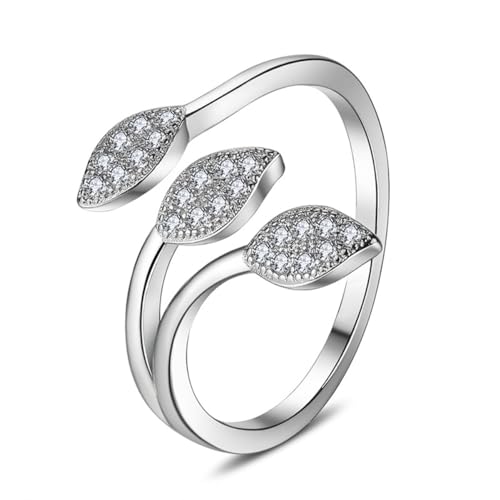 Hokech Mode ausgehöhlte Engelsflügel herzförmiger Ring exquisite Frauenhochzeit Verlobungsöffnungsring elegante Damen Partyschmuck von Hokech