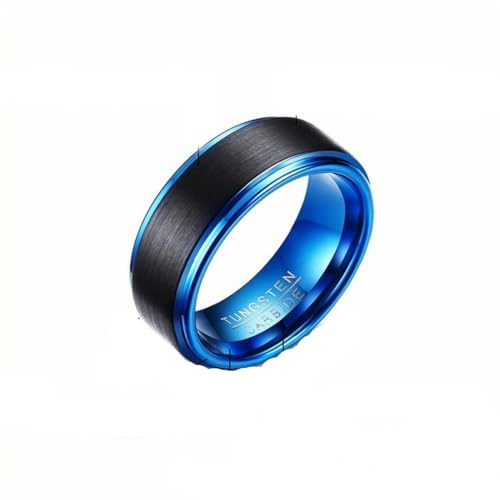 Hokech Neue Wolframringe für Männer Schmuck 8MM Wolfram Männer Ring Verlobungsringe Punk Vintage Farbe Hochzeitsschmuck von Hokech