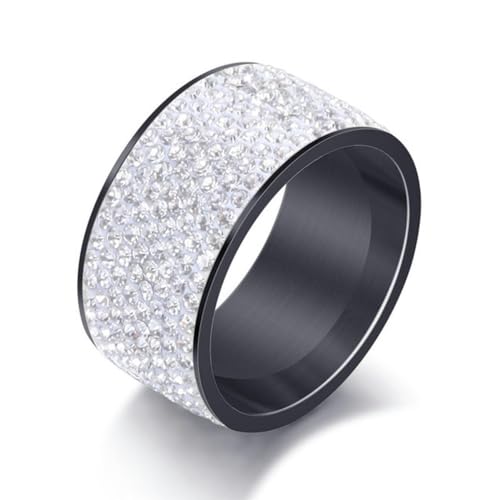 Hokech Neue silberne Farbe 316L Edelstahl Kristall Pave Ringe für Frauen Modeschmuck weibliche Accessoires von Hokech