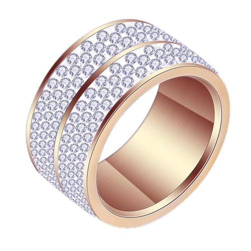 Hokech Neue silberne Farbe 316L Edelstahl Kristall Pave Ringe für Frauen Modeschmuck weibliche Accessoires von Hokech