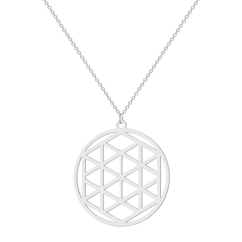 Hokech Neue trendige heilige geometrie anhänger halskette für frauen männer edelstahl mode stern von david charm schmuck glücksgeschenk von Hokech