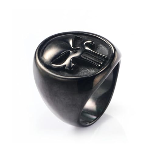 Hokech Vintage Edelstahl Punisher Totenkopf Ring für Männer Mode Gold/Silber Farbe Biker Totenkopf Siegelring Punk Party Schmuck Geschenk Hokech Vintage Edelstahl Punisher Totenkopf Ring für Männer Mode Gold/Silber Farbe Biker Totenkopf Siegelring Punk Party Schmuck Geschenk von Hokech