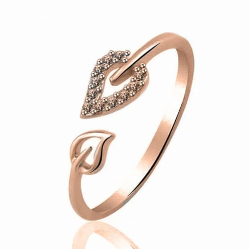 Kreativer Kristall Zirkonia Blatt Ringe für Frauen Exquisite Persönlichkeit Schmuck Ring Mode Hochzeit Verlobung Statement Schmuck von Hokech