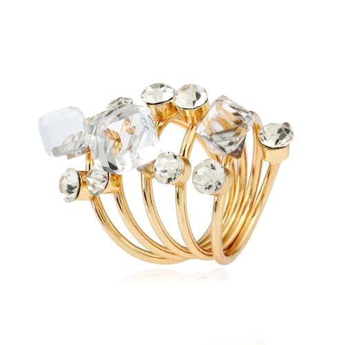 Luxus Atmosphäre Schmuck Ringe für Frauen Mode Finger Kristall Zirkon Ring Damen Hochzeit Party Ringe Romantische Valentinsgeschenke von Hokech