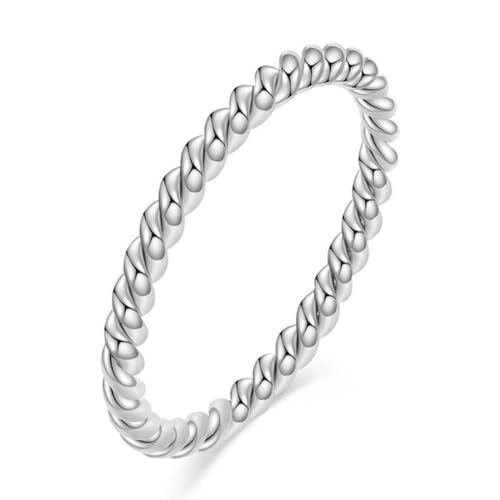 Mode 2mm Knöchelseil Twist Ring Edelstahl Ehering für Frauen Mädchen stapeln Schmuck von Hokech