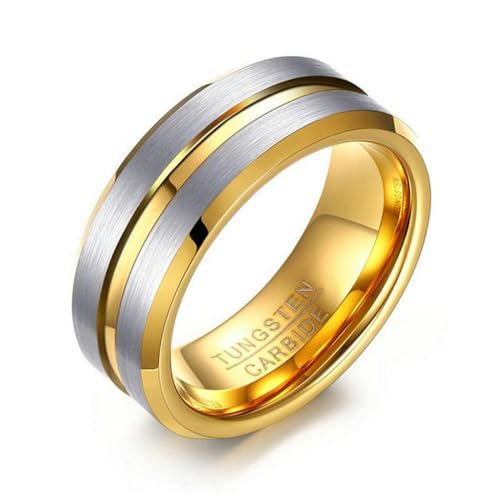 Neue Blaugoldfarbe 100% Wolframkarbid Ehering für Männer Frauen Hochzeit Punk Vintage Ring Schmuck Geschenke von Hokech
