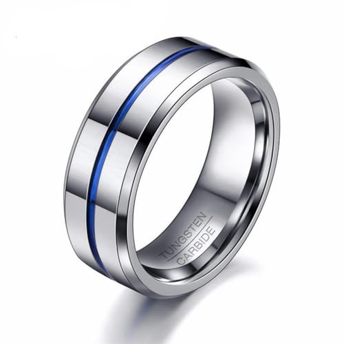 Neue Blaugoldfarbe 100% Wolframkarbid Ehering für Männer Frauen Hochzeit Punk Vintage Ring Schmuck Geschenke von Hokech