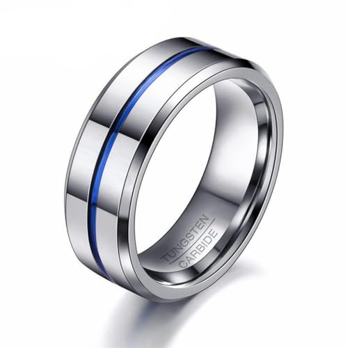 Neue Markenmode 8mm schwarze Wolframkarbid Ringe für Männer Hochwertige Punk Vintage Hochzeit männliche Schmuck Geschenke von Hokech